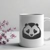 A detailed illustration of a badger's face and body, suitable for vector art designs.