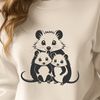 Adorable Wild Animal Clip Art An SVG vector design featuring a realistic possum, suitable for use in crafting and design projects.