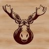 Wild Animal SVG Graphics Free Download An illustration of a moose in vector format.