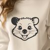 Free SVG Clip Art Image of a Possum Animal A digital illustration of a wild animal, the possum, created as an SVG file.