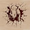 Wild Rhino SVG Clip Art SVG illustration of a rhinoceros, a large wild animal commonly found in savannas and grasslands.