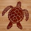 A realistic illustration of a sea turtle swimming in the ocean, suitable for educational or decorative purposes.