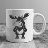 Majestic Wild Forest Dweller An SVG vector graphic representation of a wild animal, a moose.