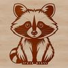 Vector Raccoon Design Element A high-quality SVG graphic representation of a racoon animal, suitable for digital design projects.