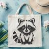 An SVG image featuring a realistic raccoon design suitable for digital and print applications.