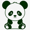 Wildlife SVG Artwork - Panda Design A stylized illustration of a panda in vector format.