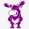 Digital Moose Design in Vector Format A digital illustration of a moose in a natural environment.