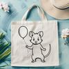 Close-up illustration of a wild animal, a possum, in vector format.
