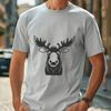 Beautiful Wild Animal Silhouette SVG A large wild animal with distinctive antlers.