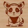 Cartoon Possum with Headphones Illustration Illustration of a possum with headphones in a cartoon style.