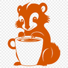 Small Mammal Design - Free SVG Skunk Clipart A digital illustration of a skunk, a small mammal with distinctive markings, suitable for various applications.