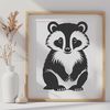 An SVG representation of a wild animal, specifically a badger.