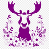 Free Moose Clip Art Vector Image A digital illustration of a large wild animal with antlers, set against a natural background.