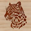 Vector Big Cat Portrait An isolated vector graphic of an ocelot, showcasing its features in a clear, detailed design.