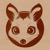 Possum Clip Art Design for Cutting Machines A detailed illustration of a possum, suitable for vector art and cutting machine designs.