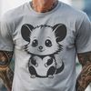 Cute Possum Clip Art Illustration A wild animal, specifically a possum, illustrated in vector format.