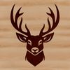 A detailed illustration of a deer's head with intricate details, suitable for vector art designs.