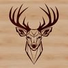 Wildlife Illustration - Deer Head Vector A realistic depiction of a deer's head, suitable for vector art designs.
