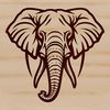 Elephant Head Illustration Vector Graphics Large elephant head illustration in a vector format.