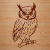 Free Owl Clip Art SVG Image A high-quality vector representation of an owl in a natural pose, ideal for use in various design projects.