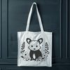 A detailed illustration of a possum in a floral setting, suitable for vector design projects.