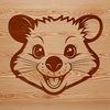 Beautiful Possum Design for Cricut Projects A free-standing, illustrated image of a possum, suitable for vector art projects.