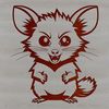 Wild Opossum Illustration - Free Vector Art A detailed illustration of a possum, a wild animal commonly found in various parts of the world.