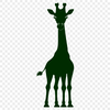 Giraffe Silhouette Vector Illustration A detailed illustration of a giraffe standing on a plain background.