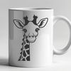 Wildlife Design Element - Giraffe Illustration A realistic illustration of a giraffe, suitable for vector design and commercial use.