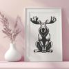 Wild Northern Icon A vector design representation of a majestic animal native to the northern hemisphere.