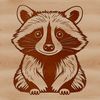 Vibrant Raccoon Clipart Image Illustrative vector design of a racoon in various colors.
