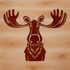 Moose Antler Illustration in Vector Style Close-up illustration of a moose's antlers in vector design style.