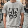 Wildlife Illustration Badger SVG Design A digital illustration of a badger in a vector format.