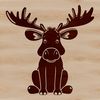 Beautiful Wild Moose Graphic Vector Design A digital vector design of a North American moose in a graphic format suitable for cutting machines or laser engraving.