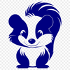 Skunk Illustrations in Various Poses A detailed illustration of a skunk in various poses and expressions, suitable for vector art projects.