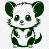 An illustration of a possum in its natural habitat.