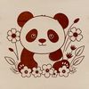Black and White Animal Vector Art An illustration of a wild black and white panda in a natural environment.