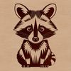 A high-resolution SVG raccoon design suitable for various applications.