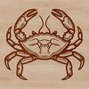 Wildlife SVG Graphics for Designers A vector illustration of a crab in its natural habitat, suitable for graphic design projects.