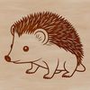Cute Hedgehog Design for Crafting An isolated image of a hedgehog created as scalable graphics.
