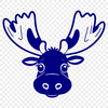 Majestic North American Wildlife Illustration Large North American wild animal with distinctive antlers, suitable for vector art and design projects.