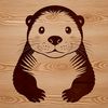 Vector Graphic Wild Animal Design Vector graphic design of a playful otter animal.