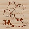 An SVG vector graphic representation of a capybara, suitable for use in various design applications and crafts.