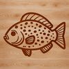Illustrated Crappie Fish A colorful illustration of a Crappie fish in water.
