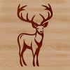 Wildlife Illustration Vector Illustration of a deer in vector format for graphic design and cutting projects.