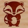 A simple illustration of a badger in profile, suitable for use as clip art.