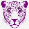 Jaguar Portrait in Detailed SVG Format A large carnivorous mammal with distinctive spots, represented in a detailed vector format.