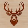 Deer Face Vector Graphic Illustration An illustration of a deer's head with details of its facial features.