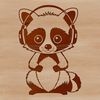 An SVG graphic of a raccoon designed for clip art purposes.