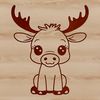 Free Vector Moose Design Download A large, wild North American mammal with antlers, depicted in a simple vector illustration style.